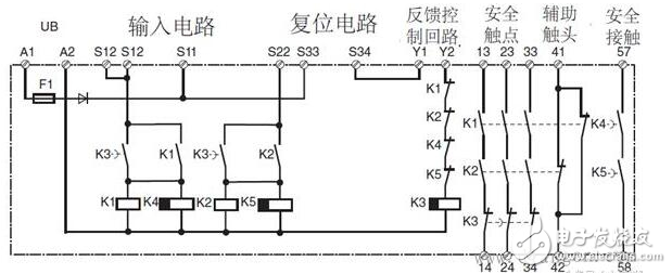 安全继电器工作原理、接线图、使用方法
